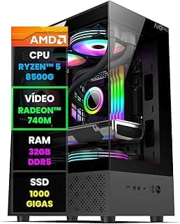 Pc Gamer Computador Completo NoLag AMD Ryzen 5 8500G, Radeon Graphics 740M, 32GB DDR5, SSD 1TB, Gabinete RGB