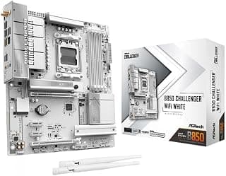 Placa Mãe Asrock B850 Challenger Wifi White, Chipset B850, Amd Am5, Atx, Ddr5, Branco