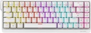 Teclado Mecânico Gamer Ajazz NK68 V2- Red Switch - ABS white- mixed light- DIY wired