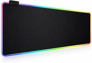 Mouse Pad Gamer RGB, 80x30cm Impermeável Antiderrapante com 13 Modos de Luz