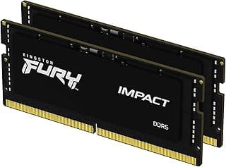 Kingston Fury Impact PnP 64GB (2x32GB) 5600MT/s DDR5 CL40 SODIMM Notebook Gaming Memory Kit de 2 - KF556S40IBK2-64 Preto