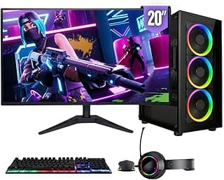 PC Gamer Completo BluePC FORCE, AMD Ryzen 5, Radeon RX, 8GB DDR4, SSD 256GB, Fonte 500W, Monitor LED 20" - PGBP-FOR106
