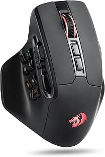 Mouse Gamer Redragon Aatrox Pro RGB Preto 15 Botões Programáveis para MMO PAW3395 26000 DPI M811RGB-PRO