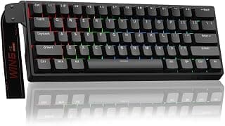 Teclado Mecânico Gamer AULA WIN60 HE, 60% Compacto, RGB, Interruptor Magnético, Hot Swap, 8000Hz, USB-C, Compatível com PC