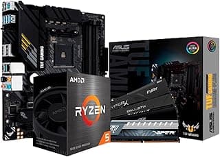Kit Upgrade AMD Ryzen 5 5600GT Placa Mãe Asus TUF Gaming B550M-Plus Memória 16GB (2x8GB) 3200MHz DDR4