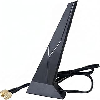 Antena WiFi 6e para placa-mãe MSI X870 X870E B650 Z790, conector RP-SMA, antenas de substituição de mesa, antena de base magnética de banda dupla de alto ganho 10dBi para impulsionador de sinal de PC