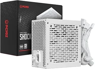 FONTE GAMER PCYES SHOCKER 600W WHITE GHOST 80 PLUS STANDARD - PF600SHWG