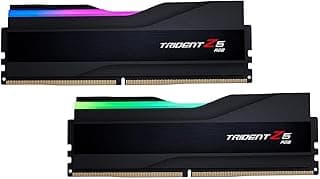 G.SKILL Trident Z5 RGB Series DDR5 RAM (Intel XMP 3.0 & AMD EXPO) 64GB (2x32GB) 6000MT/s CL36-36-36-96 1,35V Desktop Computer Memory U-DIMM - Preto fosco (F5-6000J3636F32GX2-TZ5RK)
