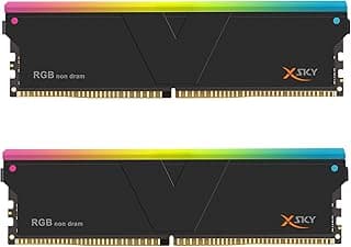Solução de enchimento V-Color Manta XSky DDR5 RGB - 2 módulos - 0 GB de RAM - Compatível com Intel/AMD - Preto com haste de luz