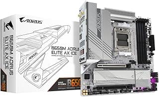 Placa Mãe Gigabyte B650M AORUS ELITE AX ICE BRANCA WIFI (AM5/4xDDR5/HDMI/DP/USB 3.2/M.2)