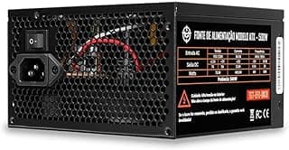 Fonte TGT Enfield 500W ATX Preto Bivolt Automático 100-240V com Ventoinha 120 mm
