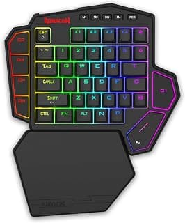 Redragon Teclado para jogos K585 HE com gatilho rápido, teclado mecânico de uma mão com fio de 8K com interruptor magnético sedoso UltraMag 100% POM de última geração, design de estrutura flutuante de