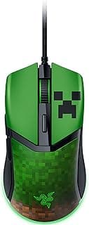 Razer Cobra Mouse Gamer com Fio RGB Edição Especial Minecraft | Design Ultraleve de 58g | Sensor Óptico 8.500 DPI | Switches Ópticos Razer Gen-3 | Cabo Speedflex | Base 100% PTFE