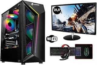 PC GAMER AMD RYZEN 5 8500G - PLACA MÃE A620M DDR5 - MEMÓRIA 16GB DDR5 5200MHZ - SSD 480GB - RADEON 740M - MONITOR 21,5'' - KIT GAMER RGB