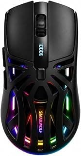 Mouse Gamer Sem Fio RS8 RGB Bluetooth 2.4G Recarregável 10000 DPI Design Ergonômico 6 Botões Para PC Notebook