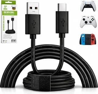 Cabo Carregador Controle USB Tipo C Compatível PS5 1,8M Reforçado