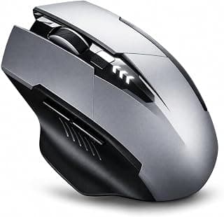 Mouse Gamer Easy Gaming Sem Fio Recarregável Silencioso, 6 Botões, DPI Ajustável 800 a 1600, Conexão 2.4GHz, Ergonômico, Bateria 15 Horas, Compatível com Notebook e PC
