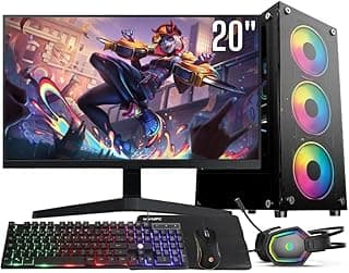 Computador Gamer Completo Intel Core i5 8GB SSD 256GB Kit Gamer com Headset Monitor 20" Windows 10 3green Flash