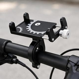 Suporte para Celular GPS Bike e Moto em Alumínio Articulado 360° | Fixação no Guidão Universal | Ajuste de Largura | Suporte Resistente para Smartphones