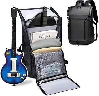 sarlar Mochila de viagem à prova d'água para controle de guitarra sem fio PDP RIFFMASTER, bolsa de transporte extra grande para PS5, PS4 e bolsa de armazenamento de grande capacidade com bolso com