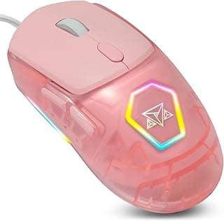 Mouse Gamer RGB Profissional Adamantiun Flex M12 Rosa Customizável com Mouse Pad
