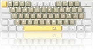Redragon TECLADO GAMER LAKSHMI AMARELO+CINZA+ BRANCO COM SWITCH MARROM