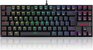 Teclado Magnético Gamer Redragon Kumara Pro V2 RGB Preto Switch Marrom K552RGB-PRO (PT-BROWN) V2