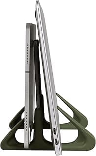 OCTOO, LiteStand Vertical - Suporte de mesa vertical para notebook e tablet, Titanium/Verde