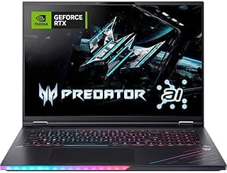 Acer Predator Helios 18 AI, Notebook Gamer, Intel Core Ultra 9 275HX, RTX 5090 24GB, 64GB RAM, SSD 2TB, Tela 18" WQUXGA 240Hz, Abyssal Black