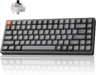 Keychron K2 Max QMK/VIA 2.4 GHz & Bluetooth Wireless Custom Mechanical Keyboard for Mac/Windows/Linux, 75% Layout Keyboard RGB Backlight wAluminum Brown Switch - Black