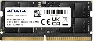 XPG Memória RAM de 262 pinos Hunter DDR5 16GB 4800MHz SODIMM 262 pinos (AD5S480016G-S)