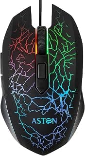 Mouse Gamer USB com LED RGB, 6 Botões, 2400 DPI, Design Ergonômico, PC e Notebook