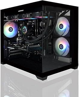 Hellfire Gaming PC AMD Ryzen 5 9600X; RTX 5070 12GB; 16GB DDR5 RAM; 1 TB NVME M.2 SSD; 360 mm AIO Liquid Cooler; ARGB Fans; WiFi/AC; Dual Chamber Case; Windows 11 Home (96X 16GB | 5070)