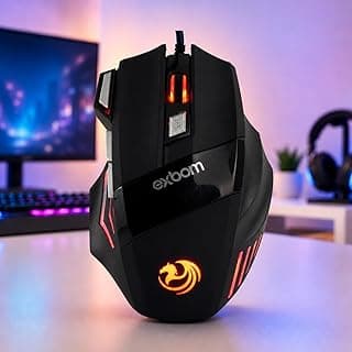 Mouse Gamer 7D 3200 DPI Ajustável 7 Botões Luzes Led RGB Alta Precisão e Velocidade, Jogos, Trabalho, Estudos, Cabo Reforçado Super Rápido Ergonômico Antideslizante Clique Duplo Premium