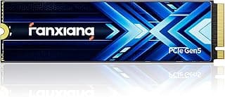 fanxiang SSD M.2 PCIe 5.0 x4 NVMe de 1 TB, até 14000 MB/s, TLC NAND 3D de alta densidade, unidade de estado sólido de alto desempenho para aplicativos de IA, jogos, PC, laptop
