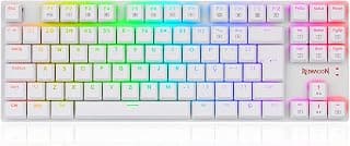 TECLADO MECANICO GAMER APS RGB BRANCO SWITCH BLUE