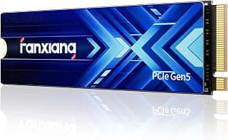 fanxiang SSD M.2 PCIe 5.0 NVMe de 1 TB, até 14000 MB/s, unidade de estado sólido de alto desempenho para edição de vídeo 8K, treinamento de IA, jogos, PC, laptop