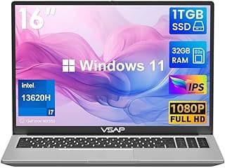 Notebook i7 13 13620H 32GB RAM 1TB SSD MX550 Windows 11 16in