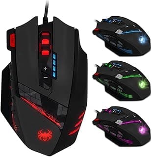 12 botões programáveis C12 mouse para jogos, ajuste AFUNTA laser de velocidade dupla 8000DPI suporte para mouse interruptor de 4 níveis