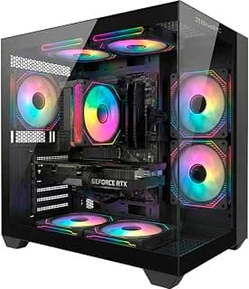 PC Gamer LUDIC by BluePC - AMD Ryzen 5 5500, Geforce RTX 3050 8GB, 32GB RAM, SSD 512GB M.2 NVMe, 600W 80 Plus, Preto, 7 fans RGB - PGBP-LU2111