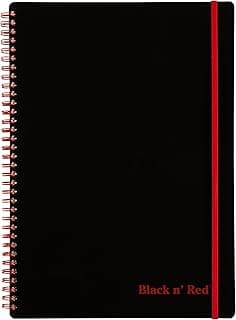 Black n' Red Notebook, fio duplo, capa de poliéster, 21 x 14 cm, médio, 70 folhas pautadas, 1 unidade (C67009)