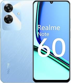 Celular Realme Note 60 RMX3933 4 GB de RAM/256 GB/UNISOC T612 Octa Core, Bateria de 5000mAh e tela de 6,74", Câmera Super Nítida de 32 MP - Smartphone Voyage Blue (Azul)