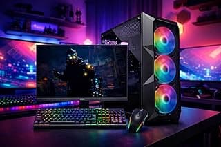 PC GAMER COMPLETO AMD RYZEN 5600GT/16GB RAM/NVME 500GB/MONITOR 19,5 100HZ/TECLADO E MOUSE RGB