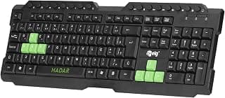 Teclado Gamer USB Membrana, Anti-Ghosting 6 Teclas, ABNT2, 107 Teclas, Preto/Verde, TGHD, ELG