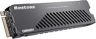 Bestoss NVME M.2 SSD PCIe Gen4 1TB com dissipador de calor, até 7300 mb/s