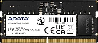 ADATA Memória RAM Premier 32GB (1x32GB) DDR5 4800MHz CL40 PC5-38400 262-Pin SODIMM Volume (AD5S480032G-B)