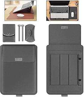 Capa Ergonômica para Notebook, 13-15,6 Polegadas, Mousepad Embutido e Elevação de Altura (Cinza, 15-15,6 Pol)