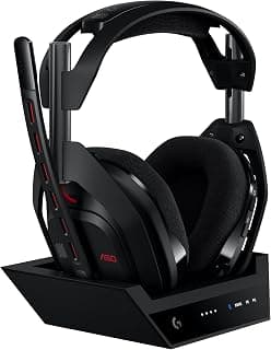 Headset Gamer Sem Fio Logitech G Astro A50 LIGHTSPEED + Base Station (Gen 5) Com Tecnologia PLAYSYNC AUDIO e Conexão Bluetooth entre até 3 sistemas, Compatível Com Xbox Series X|S, PlayStation - Preto