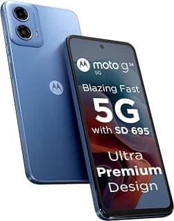 Motorola G34 5G (azul gelo, 4 GB de RAM, 128 GB de armazenamento) (Seminovo)