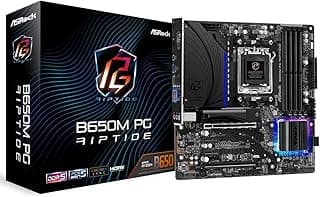 Placa Mãe AsRock B650M PG Riptide (AM5/4xDDR5/HDMI/DisplayPort/M.2/USB 3.2)